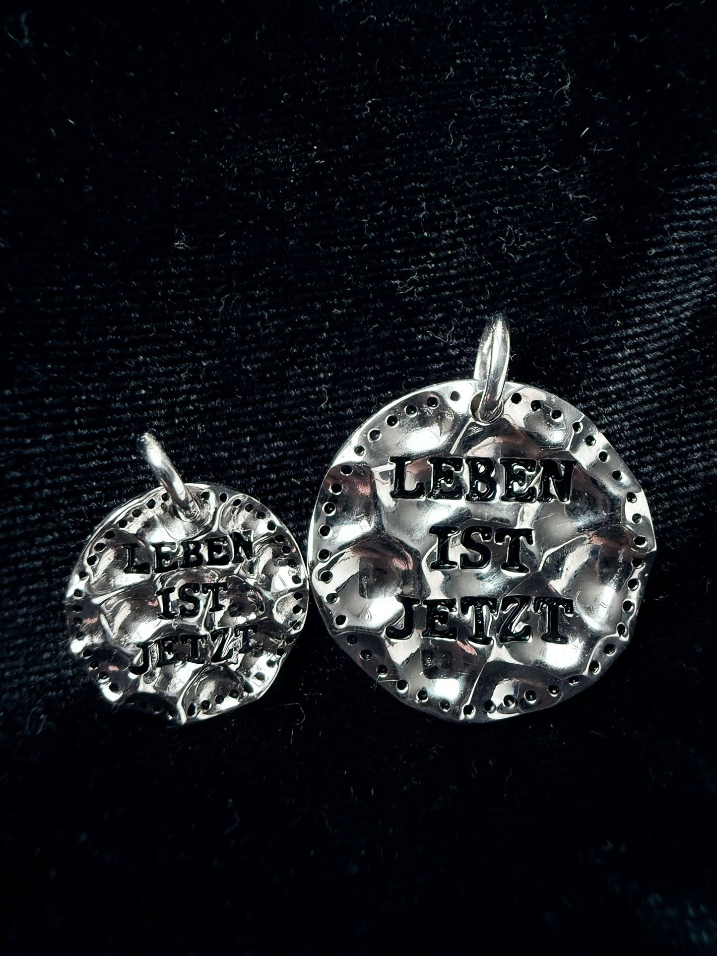Coin 925 Silver 1,5 cm "LEBEN IST JETZT"