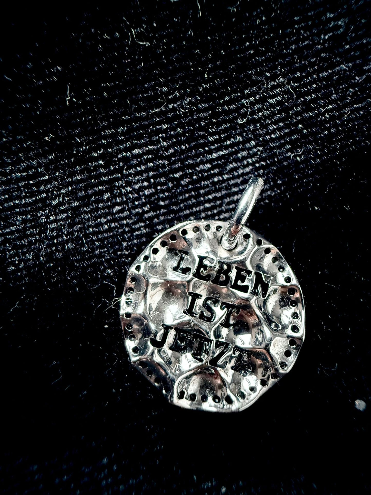 Coin 925 Silver 2,3 cm "LEBEN IST JETZT"